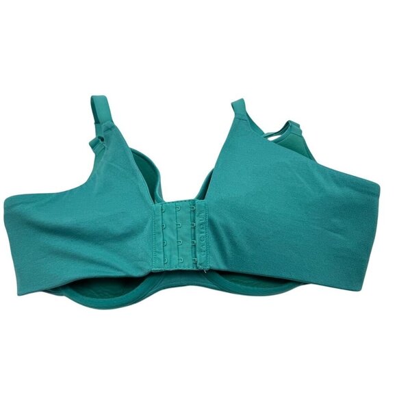 Cacique Lane Bryant Lightly Lined Balconette Bra Teal Green Underwire Size 40DDD - Picture 2 of 6